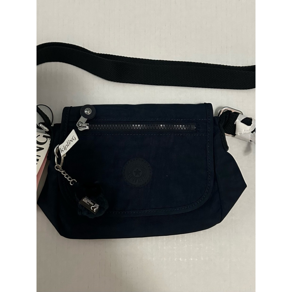 Kipling NWT Black Nylon Crossbody Bag Mini Shoulder Purse Monkey Charm